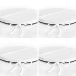 4'lü Füme Zemin Onedraw Çizimli Yuvarlak Fermuarlı Sandalye Minderi Seti Realhomes