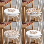 - RealHomes Yuvarlak Fermuarlı Sandalye Minderi - Realhomes  4'lü Minimal Tasarımlı Modern Yuvarlak Fermuarlı Sandalye Minderi Seti Realhomes