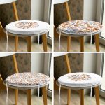 - RealHomes Yuvarlak Fermuarlı Sandalye Minderi - Realhomes  4'lü Minimal Tasarımlı Modern Yuvarlak Fermuarlı Sandalye Minderi Seti Realhomes