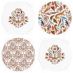 - RealHomes Yuvarlak Fermuarlı Sandalye Minderi - Realhomes  4'lü Minimal Tasarımlı Modern Yuvarlak Fermuarlı Sandalye Minderi Seti Realhomes