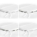 4'lü Tropik Yaprak Özel Tasarımlı Dijital Baskılı Modern Yuvarlak Fermuarlı Sandalye Minderi Seti Realhomes