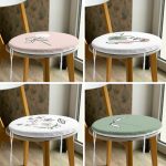 - RealHomes Yuvarlak Fermuarlı Sandalye Minderi - Realhomes  4'lü Onedraw Figürlü Çiçek Tasarımlı Yuvarlak Fermuarlı Sandalye Minderi Seti Realhomes