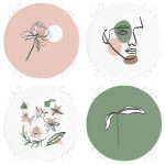 - RealHomes Yuvarlak Fermuarlı Sandalye Minderi - Realhomes  4'lü Onedraw Figürlü Çiçek Tasarımlı Yuvarlak Fermuarlı Sandalye Minderi Seti Realhomes