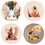 - RealHomes Yuvarlak Fermuarlı Sandalye Minderi - Realhomes  4'lü Bohem Temalı Tropik Yapraklı Kadın Tasarımlı Yuvarlak Fermuarlı Sandalye Minderi Seti Realhomes