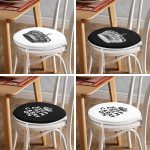 - RealHomes Yuvarlak Fermuarlı Sandalye Minderi - Realhomes  4'lü Keep Calm Temalı Kral Tacı Motrifli Yuvarlak Fermuarlı Sandalye Minderi Seti Realhomes