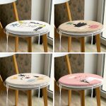 4'lü Minimal Motifli Bohem Tasarımlı Yuvarlak Fermuarlı Sandalye Minderi Seti Realhomes