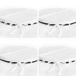 - RealHomes Yuvarlak Fermuarlı Sandalye Minderi - Realhomes  4'lü Siyah Beyaz Çizgili Düz Renk Yuvarlak Fermuarlı Sandalye Minderi Seti Realhomes