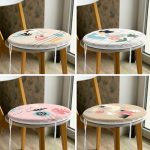 - RealHomes Yuvarlak Fermuarlı Sandalye Minderi - Realhomes 4'lü Minimal Tasarımlı Bohem Dijital Baskılı Yuvarlak Fermuarlı Sandalye Minderi Seti Realhomes