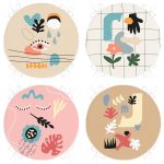 - RealHomes Yuvarlak Fermuarlı Sandalye Minderi - Realhomes 4'lü Minimal Tasarımlı Bohem Dijital Baskılı Yuvarlak Fermuarlı Sandalye Minderi Seti Realhomes