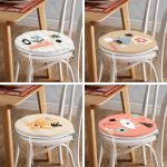 4'lü Bohem Motifli Onedraw Temalı Yuvarlak Fermuarlı Sandalye Minderi Seti Realhomes