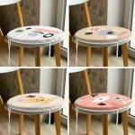 4'lü Bohem Motifli Onedraw Temalı Yuvarlak Fermuarlı Sandalye Minderi Seti Realhomes