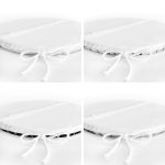 4'lü Mermer Tasarımlı Geometrik Motifli Yuvarlak Fermuarlı Sandalye Minderi Seti Realhomes