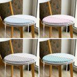 4'lü Renkli Ogea Tasarımlı Dijital Baskılı Yuvarlak Fermuarlı Sandalye Minderi Seti Realhomes