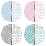 4'lü Renkli Ogea Tasarımlı Dijital Baskılı Yuvarlak Fermuarlı Sandalye Minderi Seti Realhomes