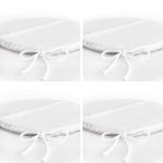 4'lü Pembe Gri Ogea Özel Tasarımlı Yuvarlak Fermuarlı Sandalye Minderi Seti Realhomes