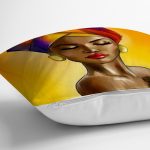 - kafrika-kadin-Gorsel-2 - Realhomes Afrika Kadın Motifli Dekoratif Yastık Kırlent Kılıfı Realhomes