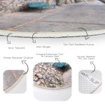 - RealHomes Dijital Baskılı Kaymaz Tabanlı Comfort Yuvarlak Halı - Realhomes  Mor Sarmaşık Desenli Dijital Baskılı Pembe Salon ve Oturma Odası Yıkanabilir Kaymaz Tabanlı Yuvarlak Halı Realhomes