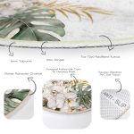 - RealHomes Dijital Baskılı Kaymaz Tabanlı Comfort Yuvarlak Halı - Realhomes  Tropik Yaprak Motifli Dijital Baskılı Yeşil Salon ve Oturma Odası Yıkanabilir Kaymaz Tabanlı Yuvarlak Halı Realhomes