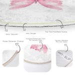 - RealHomes Dijital Baskılı Kaymaz Tabanlı Comfort Yuvarlak Halı - Realhomes  Beyaz Zemin Pembe Kelebek Tasarımlı Dijital Baskılı Çocuk ve Genç Odası Yıkanabilir Kaymaz Tabanlı Yuvarlak Halı Realhomes