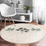 - RealHomes Dijital Baskılı Kaymaz Tabanlı Comfort Yuvarlak Halı - Realhomes  Krem Zeminli Çiçek Tasarımlı Dijital Baskılı Modern Renkli Mutfak Yıkanabilir Kaymaz Tabanlı Yuvarlak Halı Realhomes