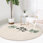 - RealHomes Dijital Baskılı Kaymaz Tabanlı Comfort Yuvarlak Halı - Realhomes  Krem Zeminli Çiçek Tasarımlı Dijital Baskılı Modern Renkli Mutfak Yıkanabilir Kaymaz Tabanlı Yuvarlak Halı Realhomes