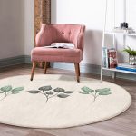 - RealHomes Dijital Baskılı Kaymaz Tabanlı Comfort Yuvarlak Halı - Realhomes  Krem Zeminli Çiçek Tasarımlı Dijital Baskılı Modern Renkli Mutfak Yıkanabilir Kaymaz Tabanlı Yuvarlak Halı Realhomes