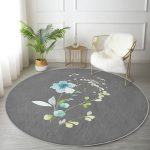 - RealHomes Dijital Baskılı Kaymaz Tabanlı Comfort Yuvarlak Halı - Realhomes  Realhomes Gri Zeminli Çiçek Tasarımlı Dijital Baskılı Mutfak Yıkanabilir Kaymaz Tabanlı Yuvarlak Halı Realhomes