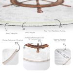 - RealHomes Dijital Baskılı Kaymaz Tabanlı Comfort Yuvarlak Halı - Realhomes Beyaz Zeminde Sade Dümen Tasarımlı Dijital Baskılı Modern Renkli Banyo Yıkanabilir Kaymaz Tabanlı Yuvarlak Halı Realhomes