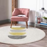 - RealHomes Dijital Baskılı Kaymaz Tabanlı Comfort Yuvarlak Halı - Realhomes  Güneş ve Ay Sanatsal Çizimli Dijital Baskılı Modern Renkli Salon Oturma Odası Yıkanabilir Kaymaz Tabanlı Yuvarlak Halı Realhomes