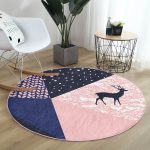 - RealHomes Dijital Baskılı Kaymaz Tabanlı Comfort Yuvarlak Halı - Realhomes  Renkli Zemin Özel Tasarımlı Dijital Baskılı Modern Salon ve Oturma Odası Yıkanabilir Kaymaz Tabanlı Yuvarlak Halı Realhomes