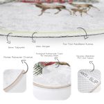 - RealHomes Dijital Baskılı Kaymaz Tabanlı Comfort Yuvarlak Halı - Realhomes  Kış Temalı Geyik ve Bağ Evi Motifli Dijital Baskılı Modern Bordo Salon Oturma Odası Yıkanabilir Kaymaz Tabanlı Yuvarlak Halı Realhomes