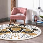 - RealHomes Dijital Baskılı Kaymaz Tabanlı Comfort Yuvarlak Halı - Realhomes  Çini Çizimli Guguklu Saat Motifli Dijital Baskılı Gold Balkon Yıkanabilir Kaymaz Tabanlı Yuvarlak Halı Realhomes