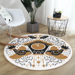 - RealHomes Dijital Baskılı Kaymaz Tabanlı Comfort Yuvarlak Halı - Realhomes  Çini Çizimli Guguklu Saat Motifli Dijital Baskılı Gold Balkon Yıkanabilir Kaymaz Tabanlı Yuvarlak Halı Realhomes