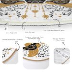 - RealHomes Dijital Baskılı Kaymaz Tabanlı Comfort Yuvarlak Halı - Realhomes  Çini Çizimli Guguklu Saat Motifli Dijital Baskılı Gold Balkon Yıkanabilir Kaymaz Tabanlı Yuvarlak Halı Realhomes