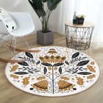 - RealHomes Dijital Baskılı Kaymaz Tabanlı Comfort Yuvarlak Halı - Realhomes Realhomes Merry Christmas Temalı Dijital Baskılı Modern Gold Balkon Yıkanabilir Kaymaz Tabanlı Yuvarlak Halı Realhomes