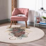 - RealHomes Dijital Baskılı Kaymaz Tabanlı Comfort Yuvarlak Halı - Realhomes  Kurdeleli Kozalak Motifli Dijital Baskılı Kahverengi Mutfak Yıkanabilir Kaymaz Tabanlı Yuvarlak Halı Realhomes