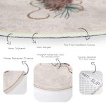 - RealHomes Dijital Baskılı Kaymaz Tabanlı Comfort Yuvarlak Halı - Realhomes  Kurdeleli Kozalak Motifli Dijital Baskılı Kahverengi Mutfak Yıkanabilir Kaymaz Tabanlı Yuvarlak Halı Realhomes