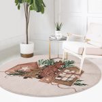 - RealHomes Dijital Baskılı Kaymaz Tabanlı Comfort Yuvarlak Halı - Realhomes  Ahşap Çam Ağacı Tasarımlı Dijital Baskılı Modern Kahverengi Mutfak Yıkanabilir Kaymaz Tabanlı Yuvarlak Halı Realhomes