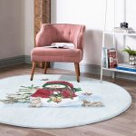 - RealHomes Dijital Baskılı Kaymaz Tabanlı Comfort Yuvarlak Halı - Realhomes  Realhomes Kardan Adam Tasarımlı Dijital Baskılı Lacivert Mutfak Yıkanabilir Kaymaz Tabanlı Yuvarlak Halı Realhomes