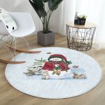 - RealHomes Dijital Baskılı Kaymaz Tabanlı Comfort Yuvarlak Halı - Realhomes  Realhomes Kardan Adam Tasarımlı Dijital Baskılı Lacivert Mutfak Yıkanabilir Kaymaz Tabanlı Yuvarlak Halı Realhomes