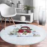 - RealHomes Dijital Baskılı Kaymaz Tabanlı Comfort Yuvarlak Halı - Realhomes  Realhomes Kardan Adam Tasarımlı Dijital Baskılı Lacivert Mutfak Yıkanabilir Kaymaz Tabanlı Yuvarlak Halı Realhomes