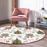 - RealHomes Dijital Baskılı Kaymaz Tabanlı Comfort Yuvarlak Halı - Realhomes  Realhomes Özel Tasarım Christmas Temalı Dijital Baskılı Bordo Mutfak Yıkanabilir Kaymaz Tabanlı Yuvarlak Halı Realhomes