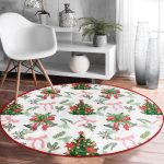 - RealHomes Dijital Baskılı Kaymaz Tabanlı Comfort Yuvarlak Halı - Realhomes  Realhomes Özel Tasarım Christmas Temalı Dijital Baskılı Bordo Mutfak Yıkanabilir Kaymaz Tabanlı Yuvarlak Halı Realhomes