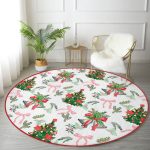 - RealHomes Dijital Baskılı Kaymaz Tabanlı Comfort Yuvarlak Halı - Realhomes  Realhomes Özel Tasarım Christmas Temalı Dijital Baskılı Bordo Mutfak Yıkanabilir Kaymaz Tabanlı Yuvarlak Halı Realhomes