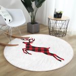 - RealHomes Dijital Baskılı Kaymaz Tabanlı Comfort Yuvarlak Halı - Realhomes  Realhomes Ekose Geyik Tasarımlı Dijital Baskılı Modern Bordo Mutfak Yıkanabilir Kaymaz Tabanlı Yuvarlak Halı Realhomes