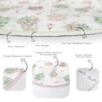 - RealHomes Dijital Baskılı Kaymaz Tabanlı Comfort Yuvarlak Halı - Realhomes  Çiçek Demetleri Özel Tasarım Dijital Baskılı Pembe Salon ve Oturma Odası Yıkanabilir Kaymaz Tabanlı Yuvarlak Halı Realhomes