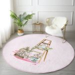 - RealHomes Dijital Baskılı Kaymaz Tabanlı Comfort Yuvarlak Halı - Realhomes  Çiçek Demetleri Özel Tasarım Dijital Baskılı Modern Pembe Mutfak Yıkanabilir Kaymaz Tabanlı Yuvarlak Halı Realhomes