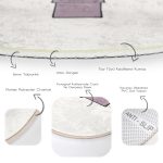 - RealHomes Dijital Baskılı Kaymaz Tabanlı Comfort Yuvarlak Halı - Realhomes  Krem Zemin Sade Kaktüs Motifli Dijital Baskılı Pembe Mutfak Yıkanabilir Kaymaz Tabanlı Yuvarlak Halı Realhomes