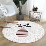 - RealHomes Dijital Baskılı Kaymaz Tabanlı Comfort Yuvarlak Halı - Realhomes  Krem Kumlama Zemin Vazo Desenli Dijital Baskılı Pembe Mutfak Yıkanabilir Kaymaz Tabanlı Yuvarlak Halı Realhomes