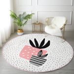 - RealHomes Dijital Baskılı Kaymaz Tabanlı Comfort Yuvarlak Halı - Realhomes  Krem Kumlama Zemin Vazo Desenli Dijital Baskılı Modern Pembe Mutfak Yıkanabilir Kaymaz Tabanlı Yuvarlak Halı Realhomes